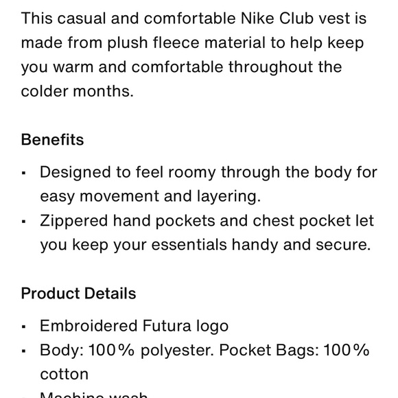 🔥NWT NIKE WINTERIZED VEST 🥶 SIZE L - Picture 9 of 9